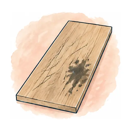 Schematic: Deep scratches, stains or pet damage