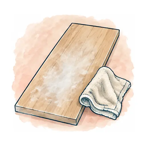 Schematic: Old wax or polish (a recoat may not bond)