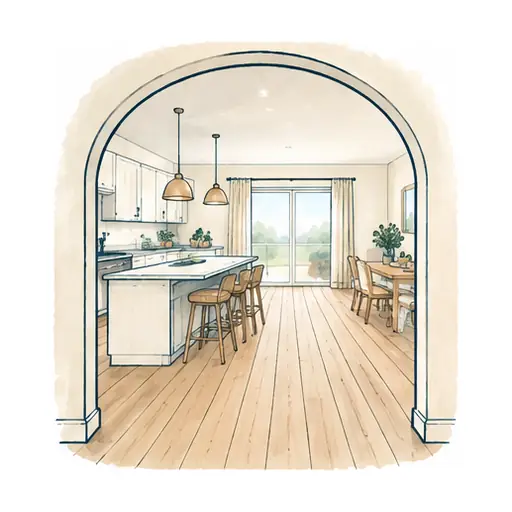 Schematic: Open main floor