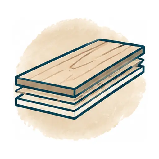 Schematic icon: Engineered Hardwood Installation