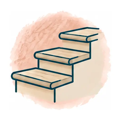 Schematic icon: Hardwood Stairs